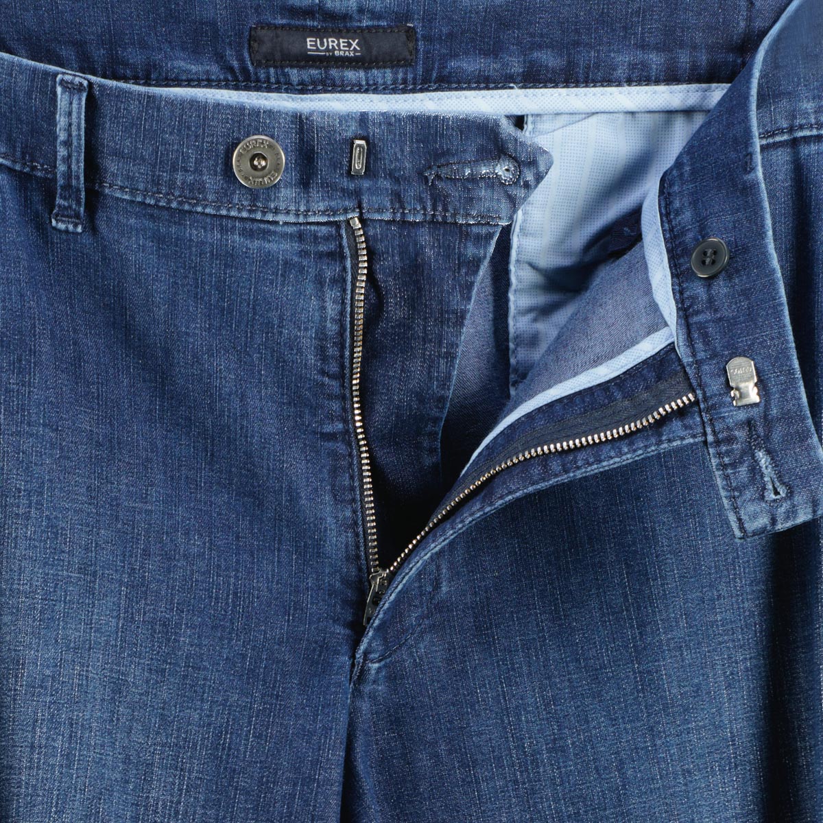 Eurex by Brax Jeans Stretch-Chinos "Thilo", athletisch mittelblau