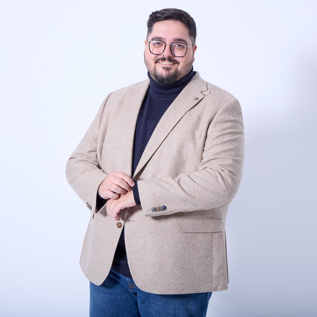 Digel Sakko aus Wollmix mit Stretch beige