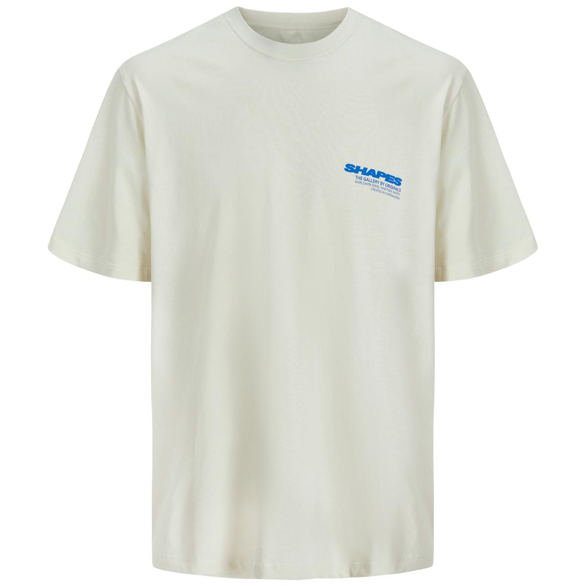 Jack&Jones T-Shirt mit Print auf Vorder- und Rückseite cremeweiß