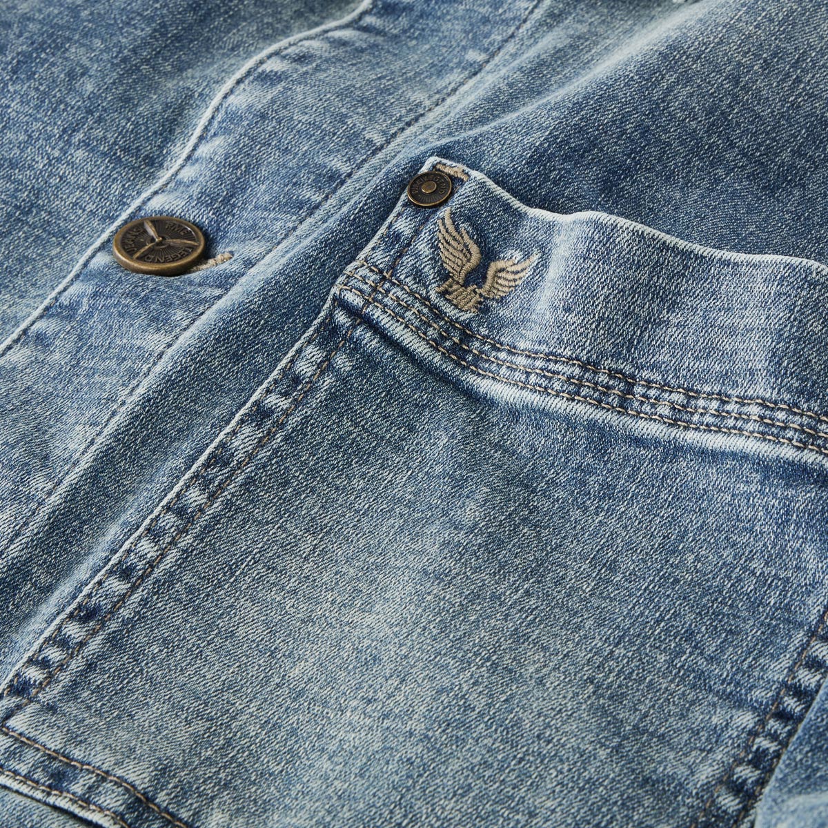 PME LEGEND Jeansjacke mit Stretch  blau