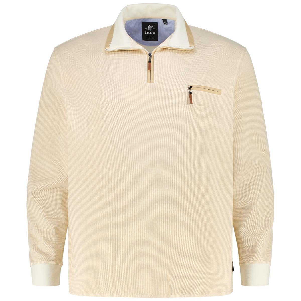 Hajo Sweatshirt "Stay Fresh", bügelfrei Farbe beige Größe: 5XL günstig online kaufen