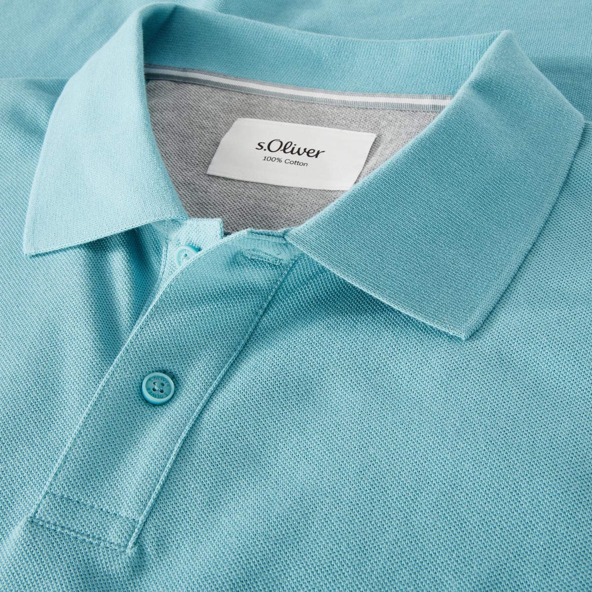 s.Oliver Poloshirt aus Baumwolle blaugrün