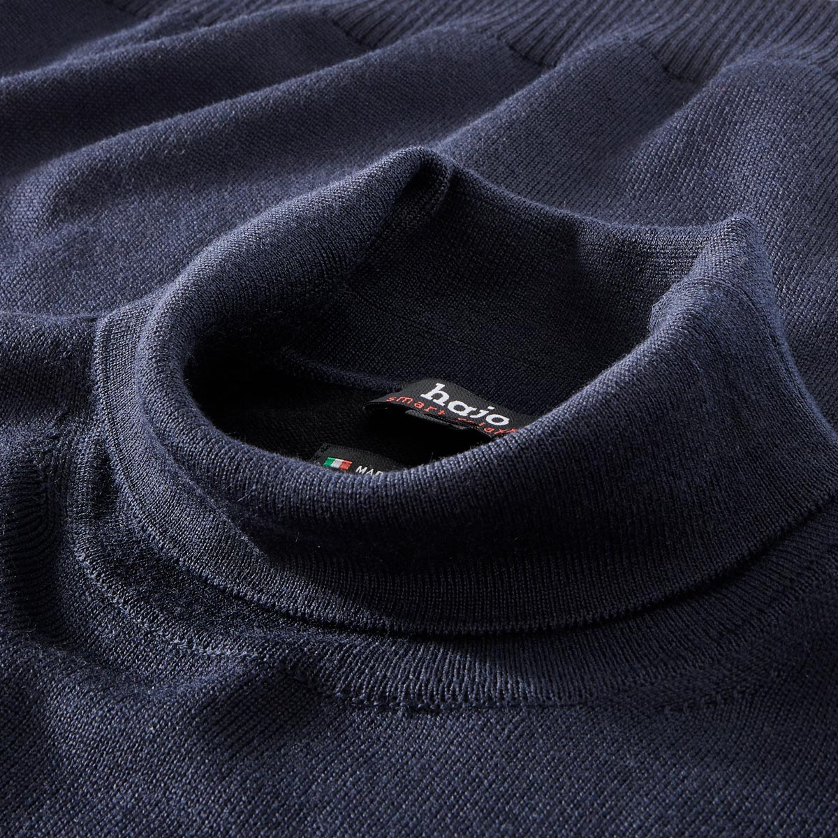 Hajo Rollkragenpullover  "Smart Relaxx", hautsympatisch marine