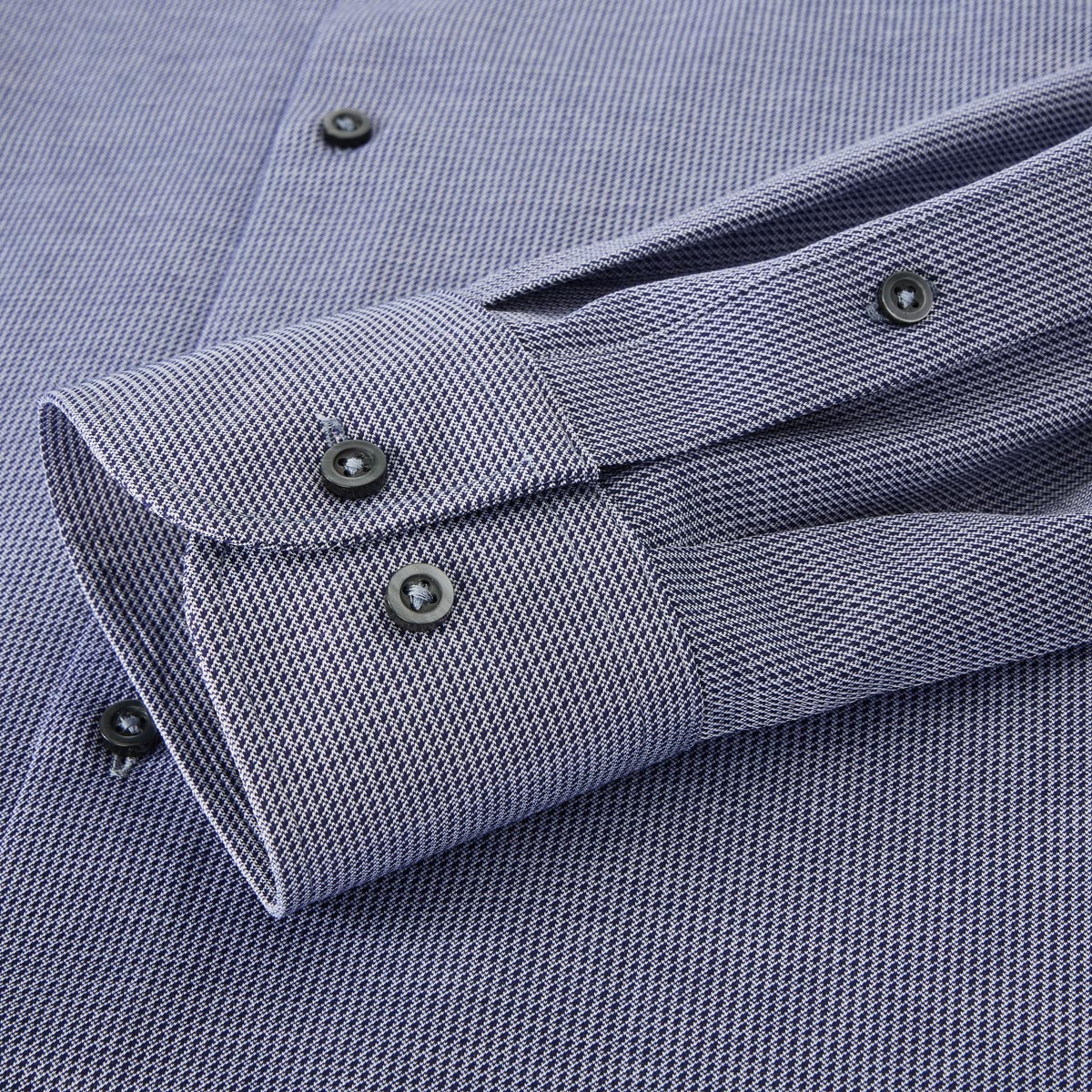 CASA MODA Businesshemd aus Stretch-Jersey jeansblau