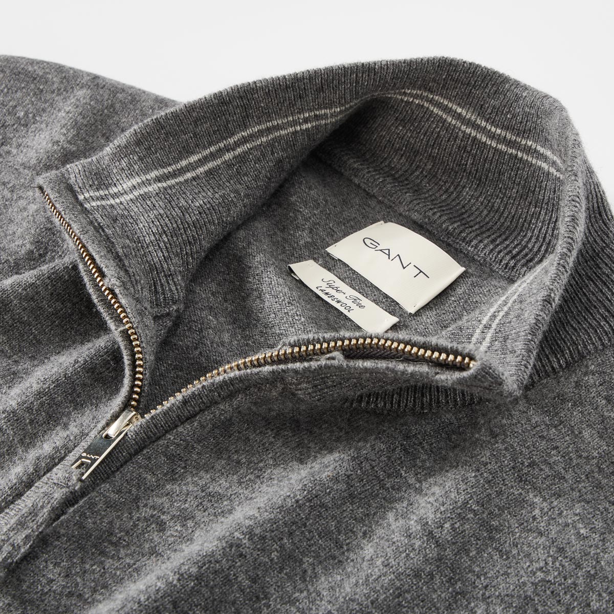 Gant Strickjacke aus Lammwolle anthrazit