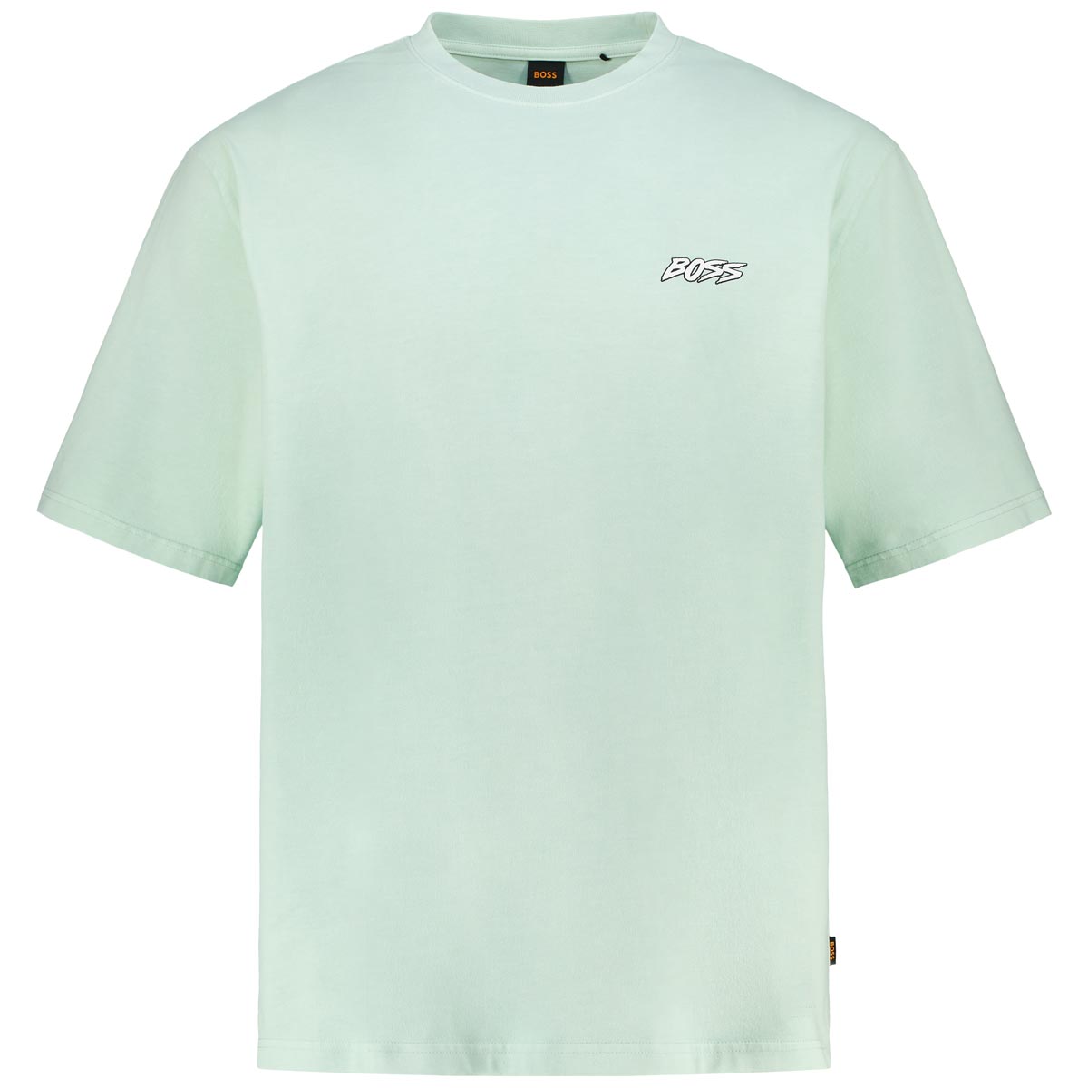 BOSS T-Shirt mit Print auf Vorder- und Rückseite mint