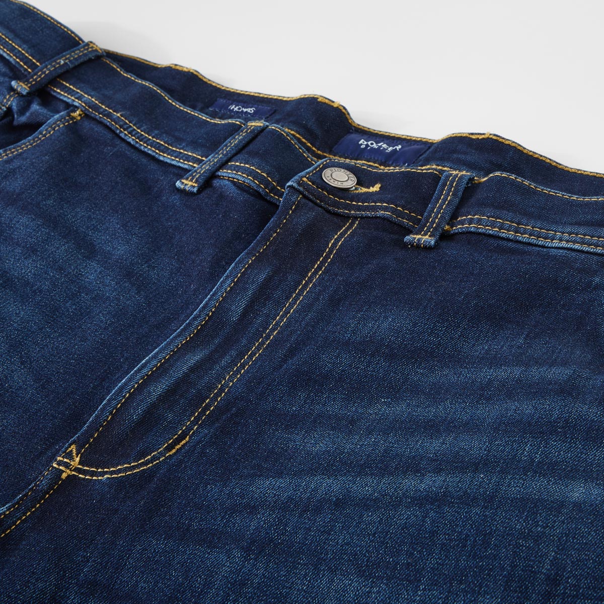 Pioneer Baumwollhose mit Stretch "Thomas", Tapered Fit jeansblau