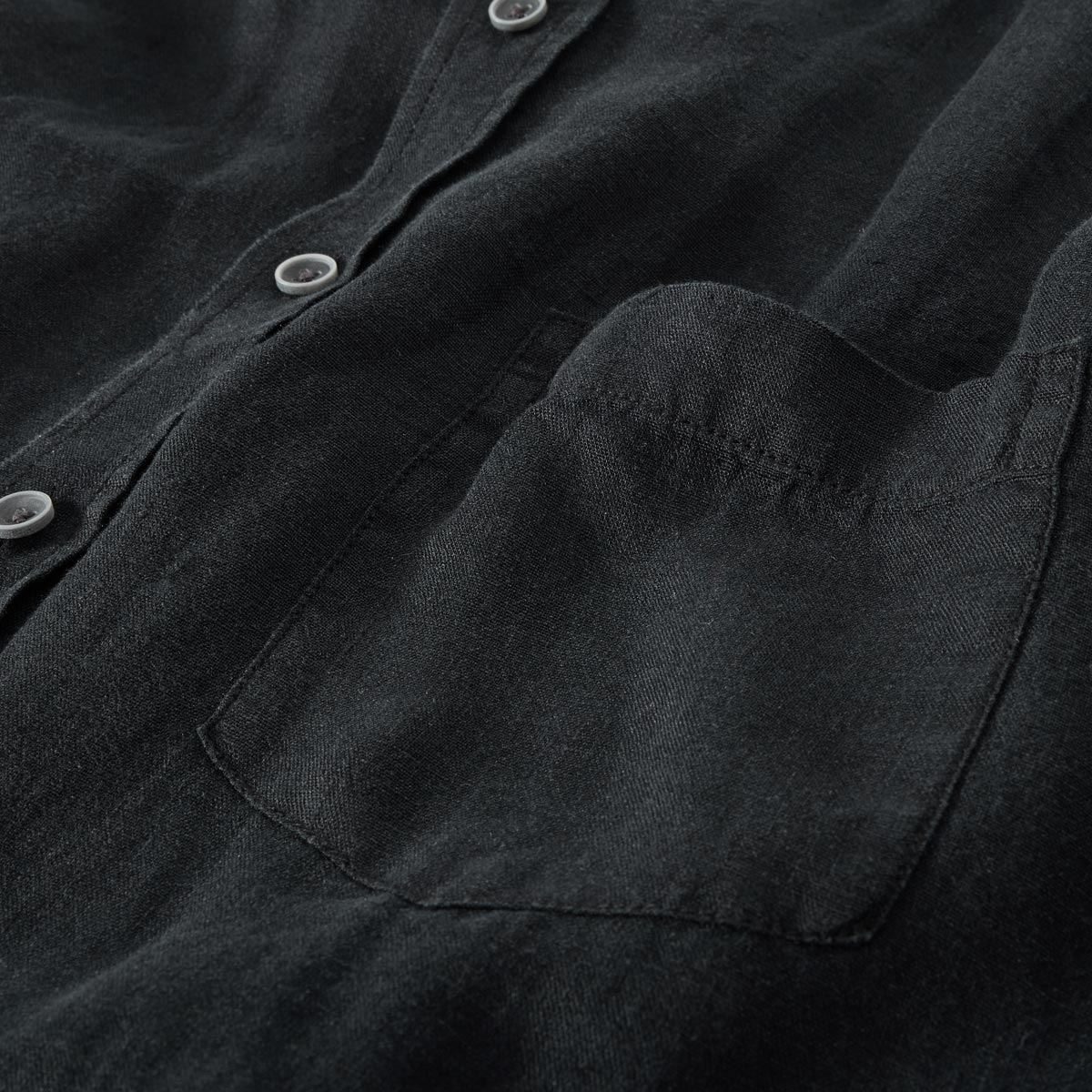 CASA MODA Freizeithemd aus Leinen schwarz