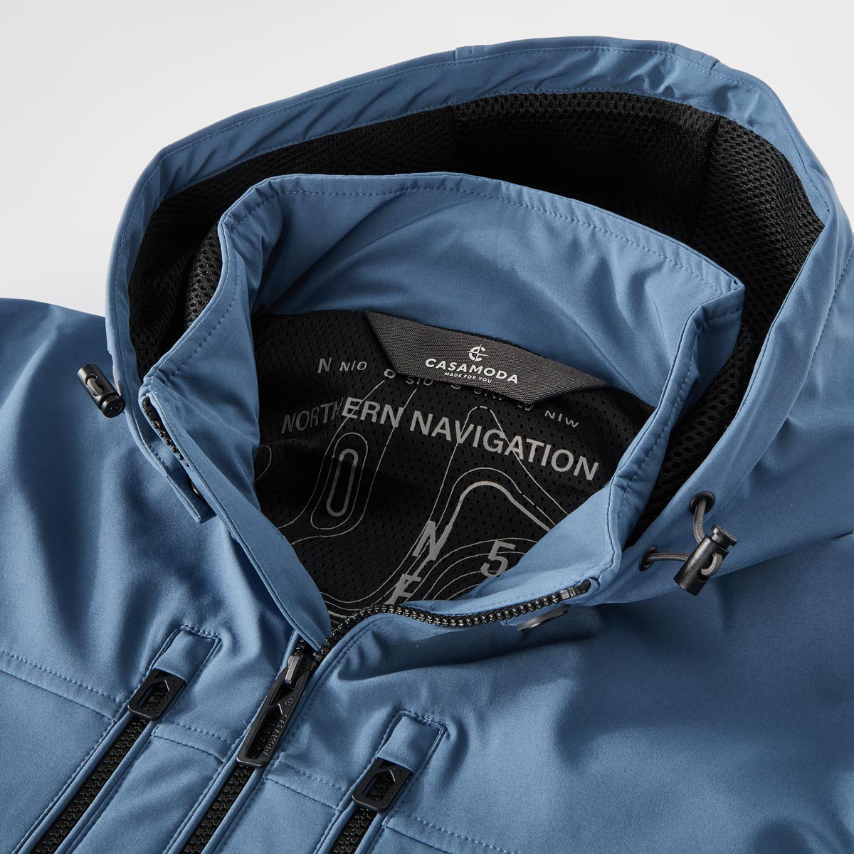 CASA MODA Softshell-Funktionsjacke, winddicht jeansblau