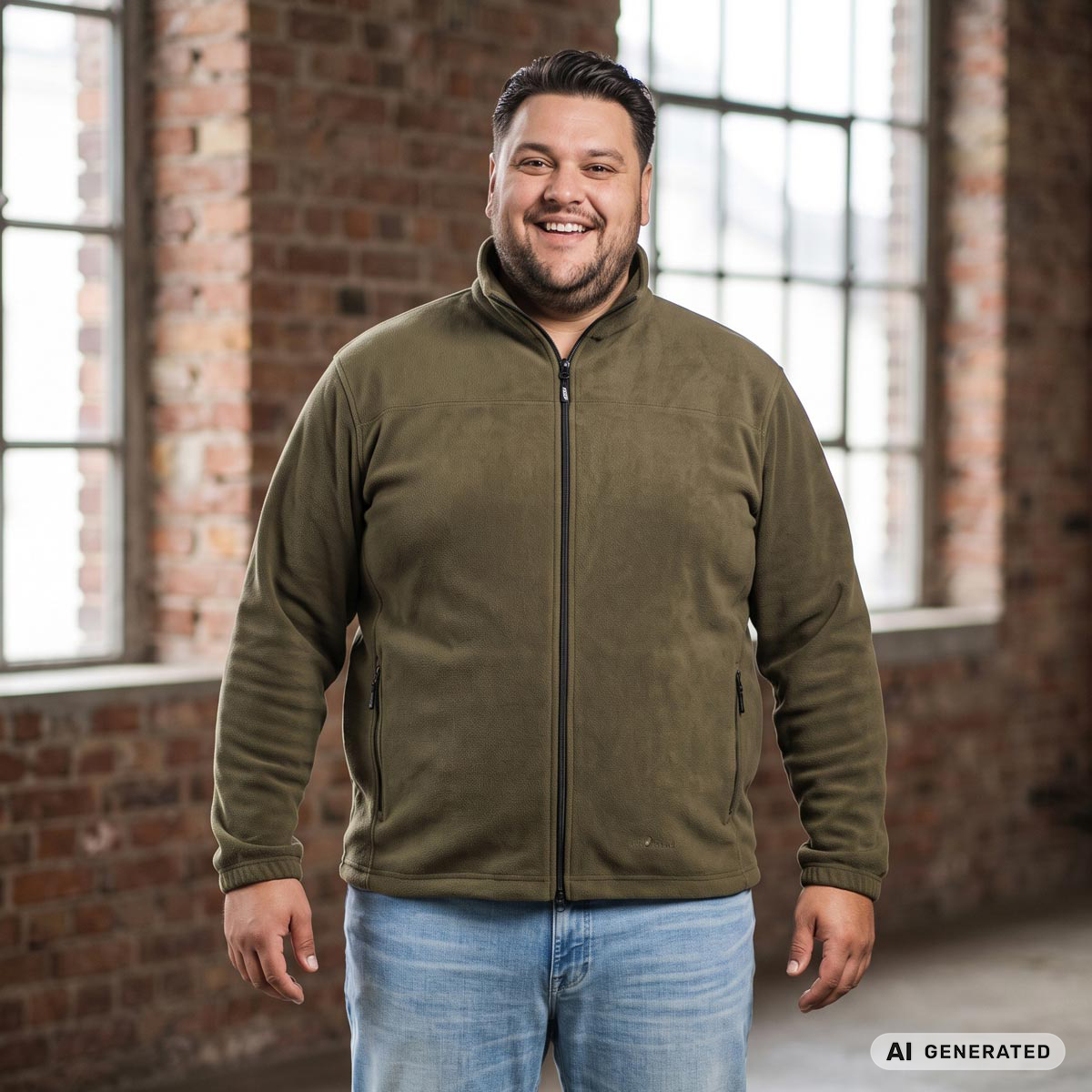 Blue Wave Leichte Microfleecejacke, wind- und wasserabweisend khaki