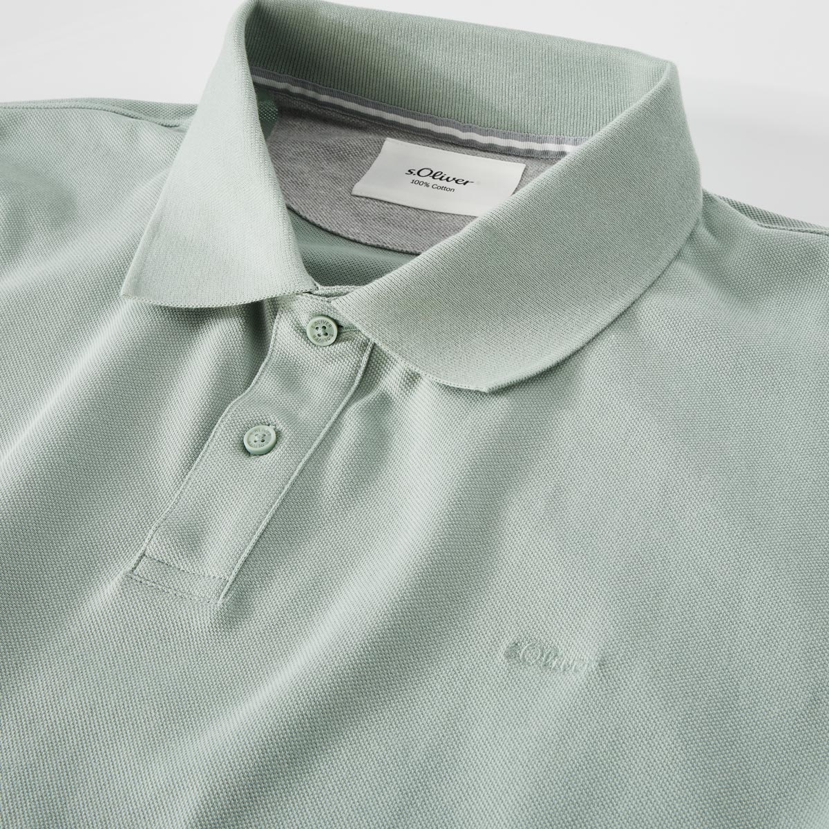 s.Oliver Basic-Poloshirt hellgrün