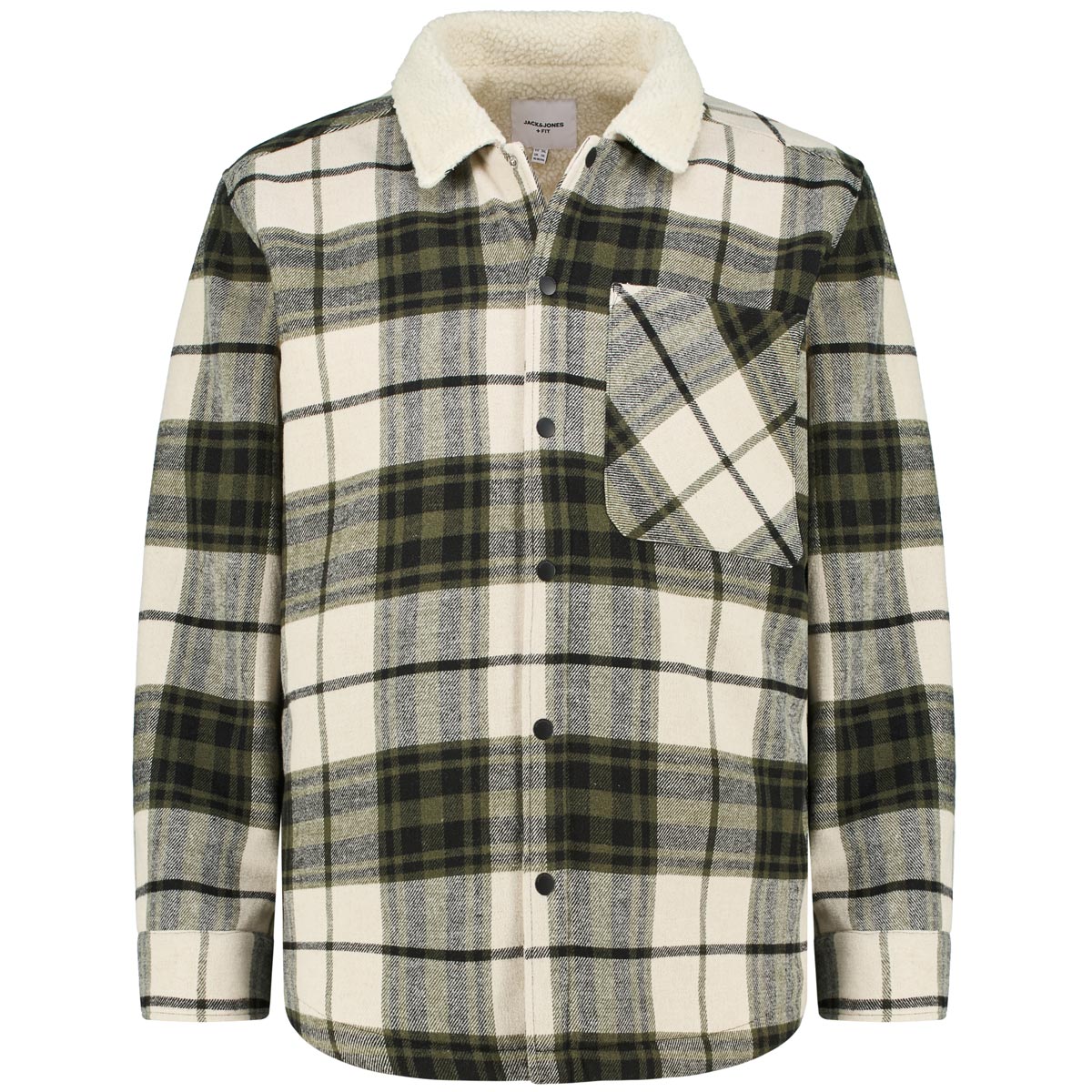 Karierte Hemdjacke mit Teddyfutter