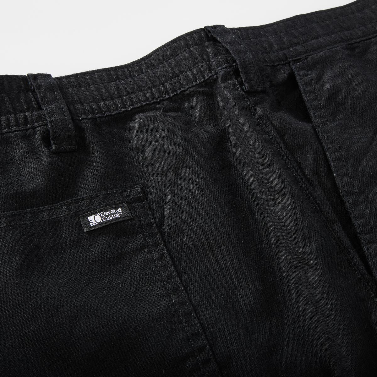 s.Oliver Chino-Shorts mit Leinen schwarz