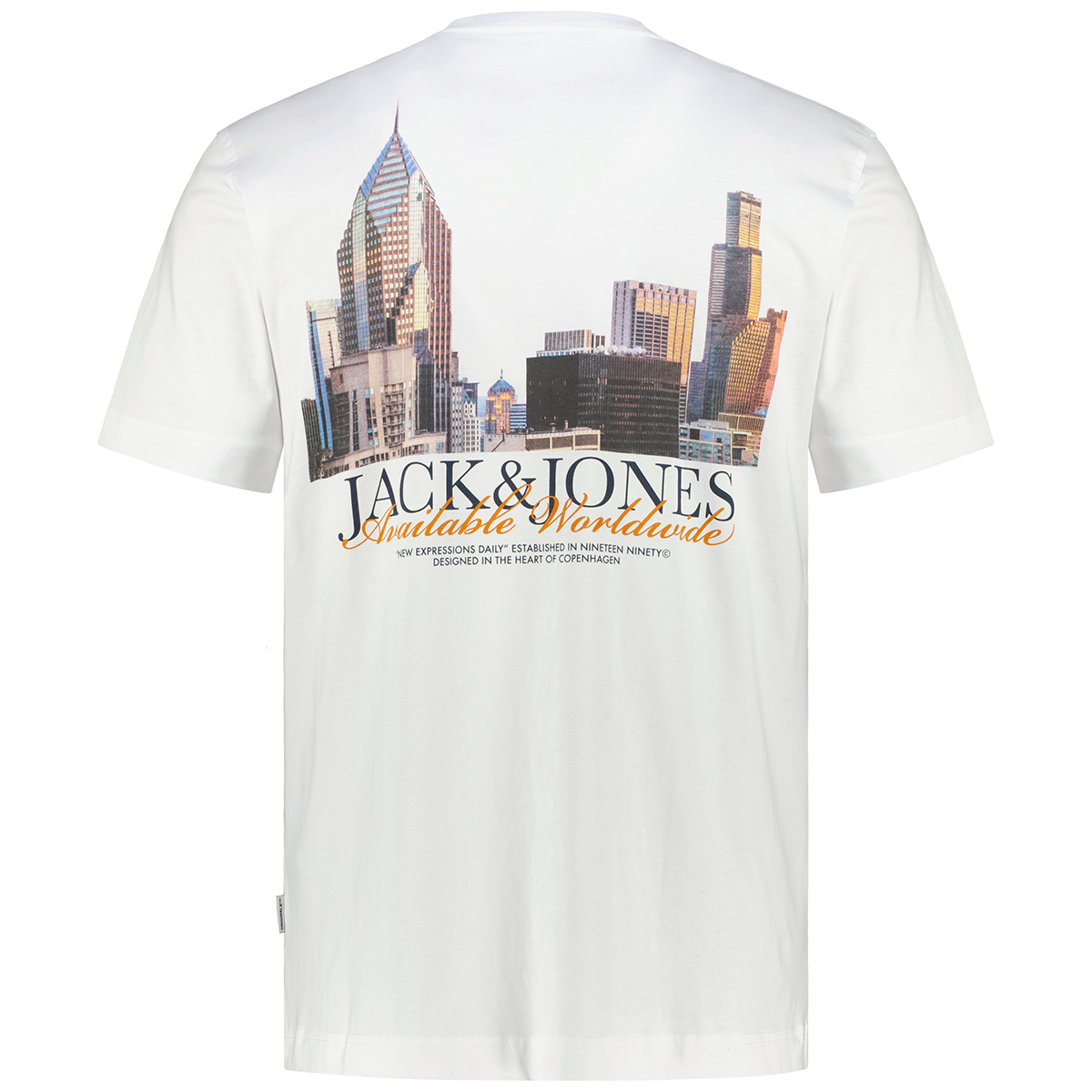 Jack&Jones T-Shirt mit Print auf Vorder-und Rückseite weiß