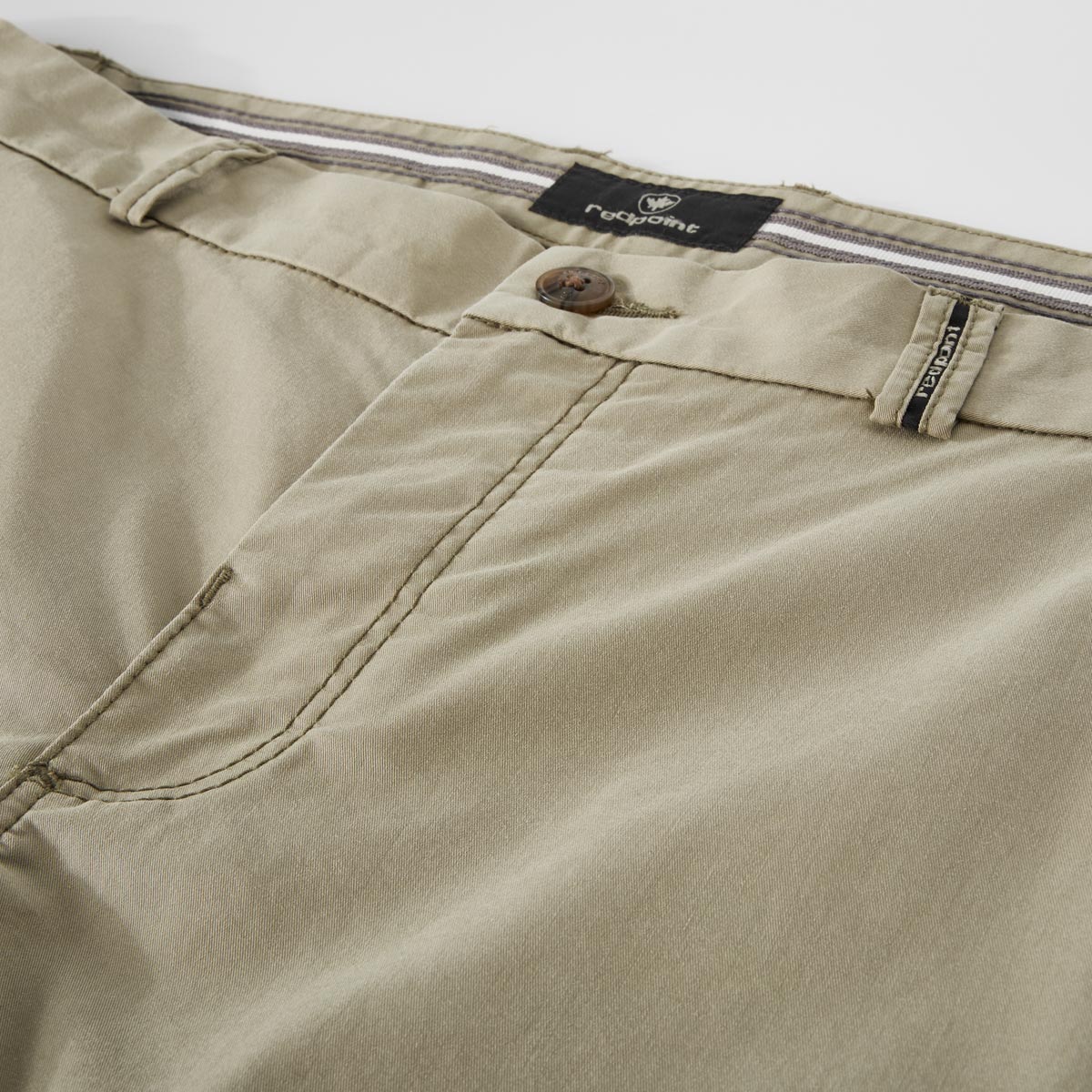 Redpoint Chino "Halifax", Regular Fit, leicht oliv