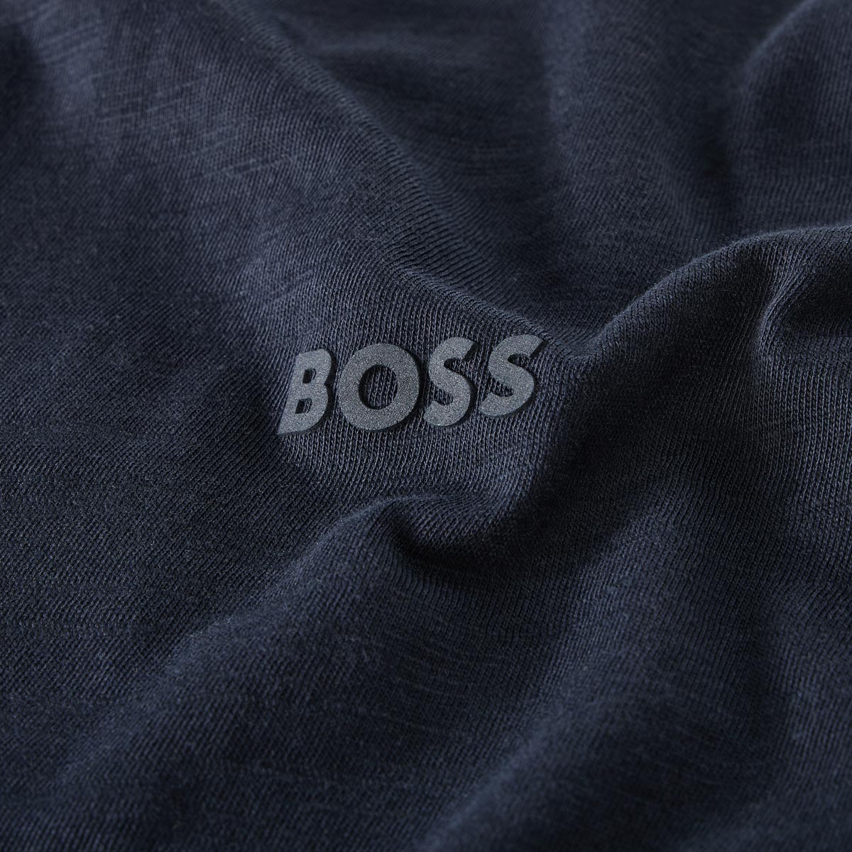 BOSS Basic T-Shirt aus Biobaumwolle dunkelblau
