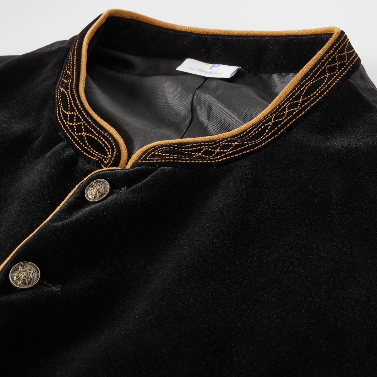 Pfundskerl Trachtenweste aus Samt schwarz