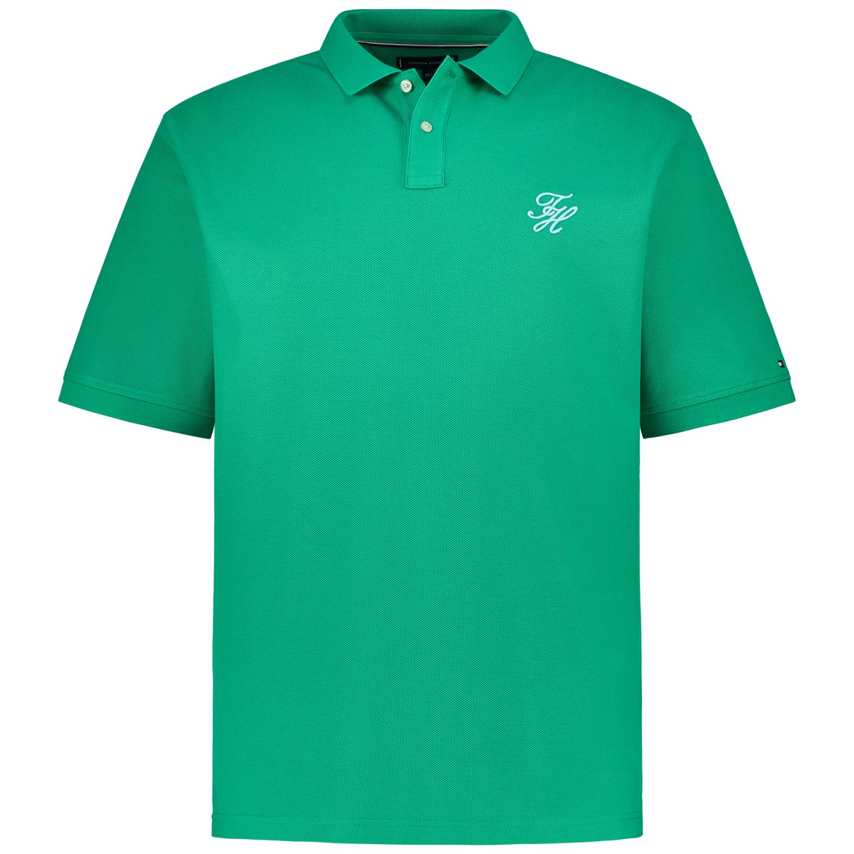 Tommy Hilfiger Poloshirt mit Label-Stickerei Farbe grün Größe: 3XL günstig online kaufen