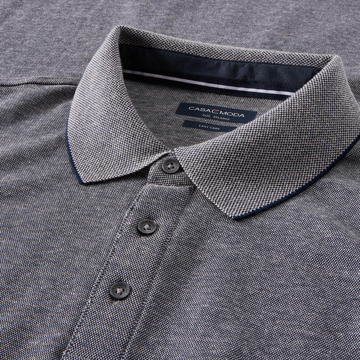 CASA MODA Pflegeleichtes Stretch-Poloshirt marine