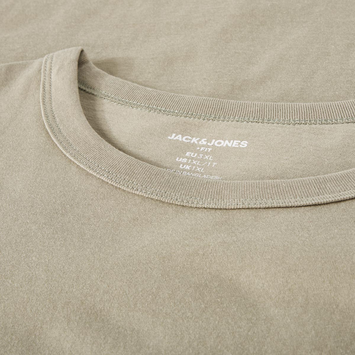 Jack&Jones T-Shirt aus Biobaumwolle Farbe oliv Größe: 3XL günstig online kaufen