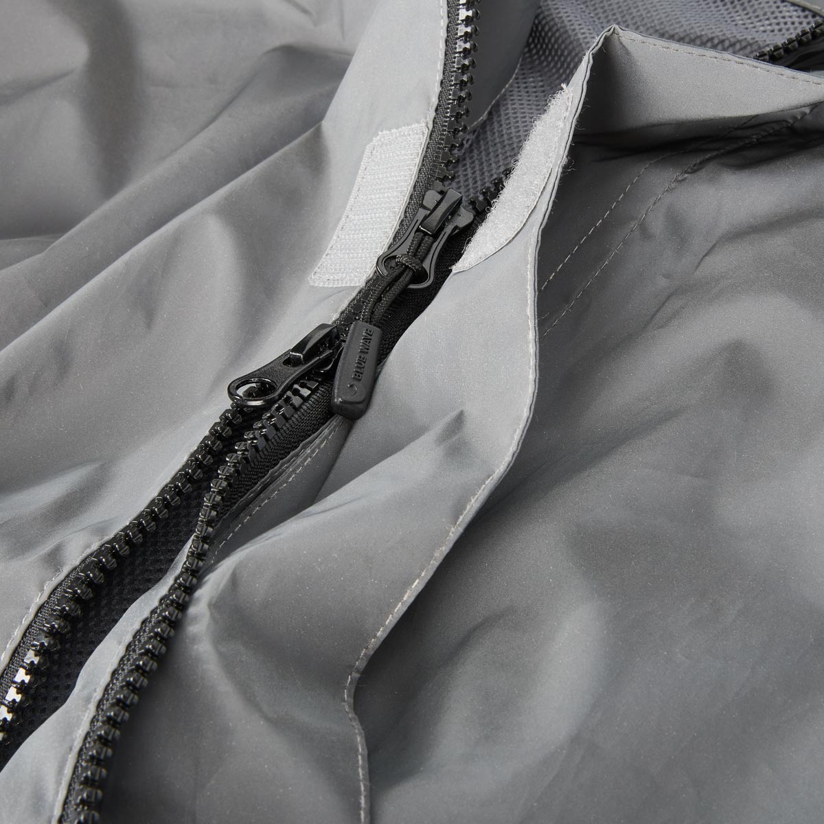 Blue Wave Reflektierende Regenjacke "Klaas", wasser- und winddicht hellgrau