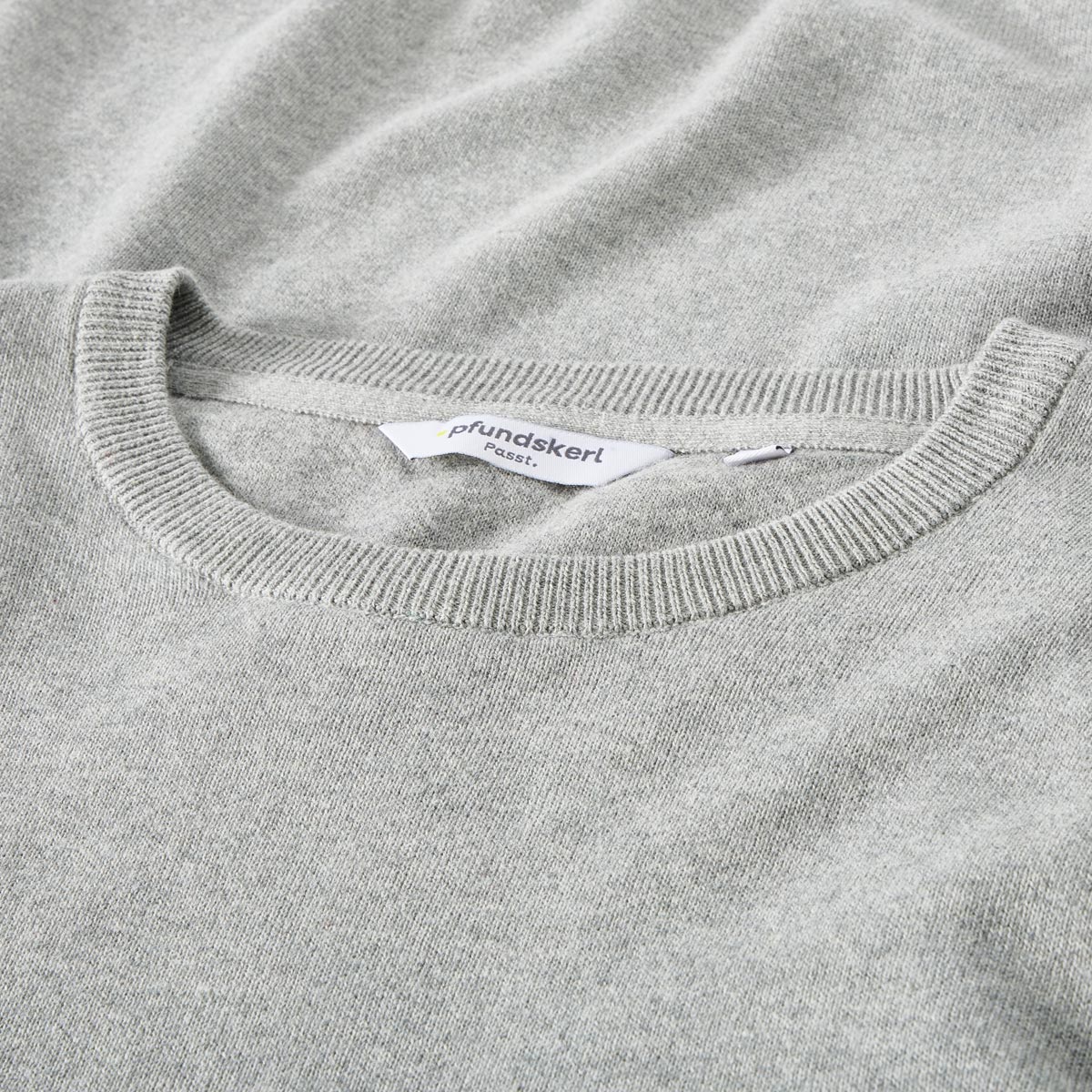 Pfundskerl Feinstrickpullover aus Baumwolle hellgrau