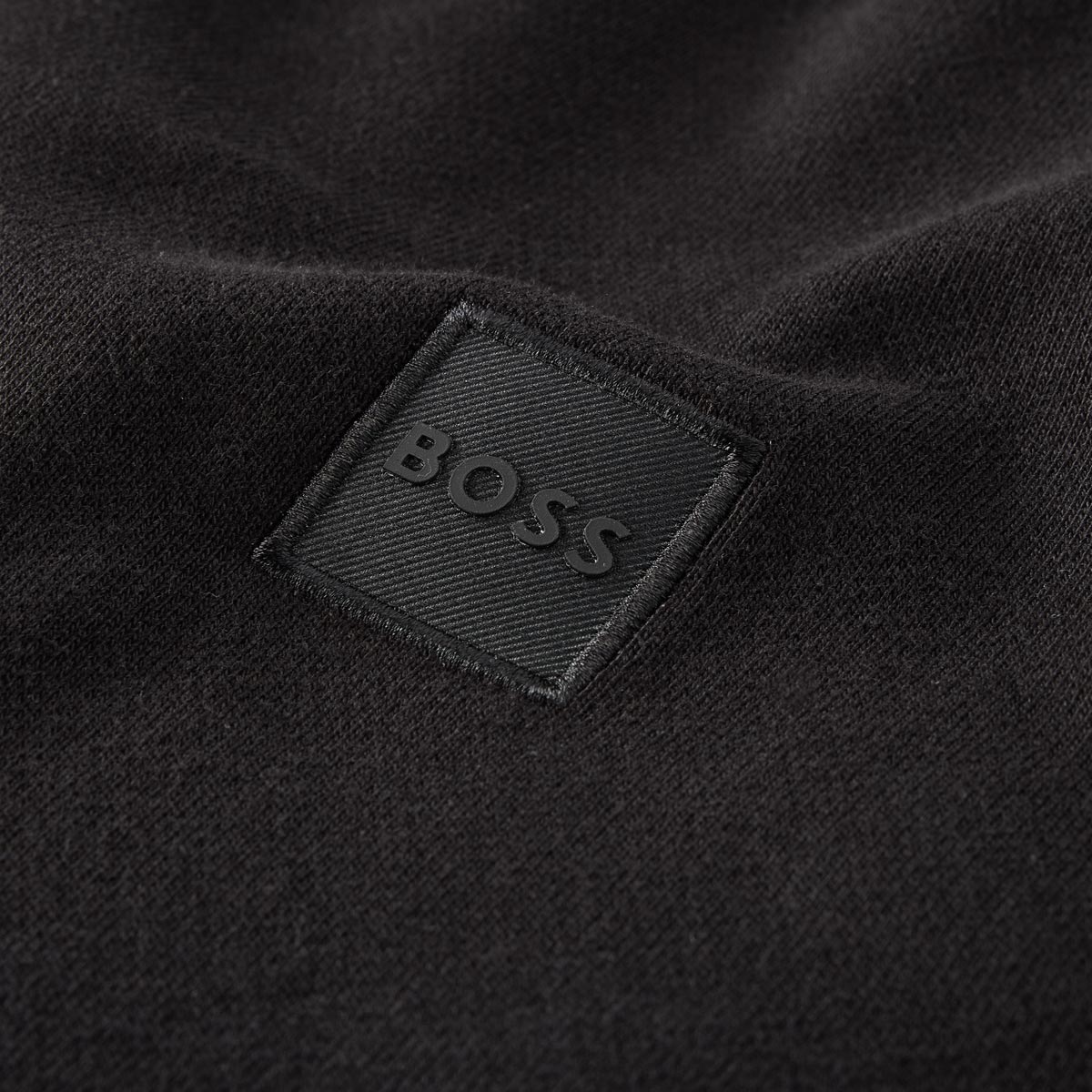 BOSS Hoodie aus Biobaumwolle schwarz