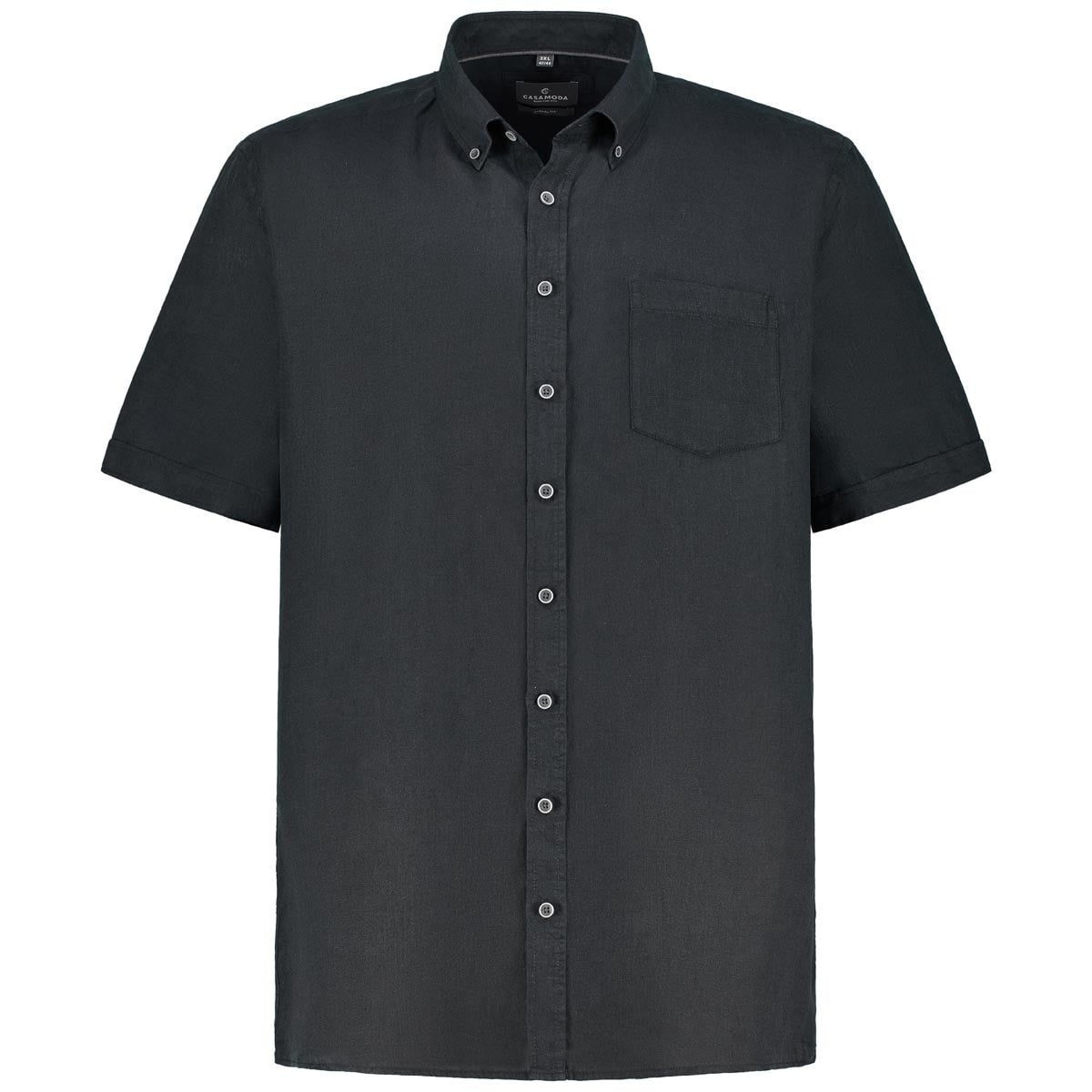Casa Moda Freizeithemd Aus Leinen Farbe Schwarz Größe, 5XL