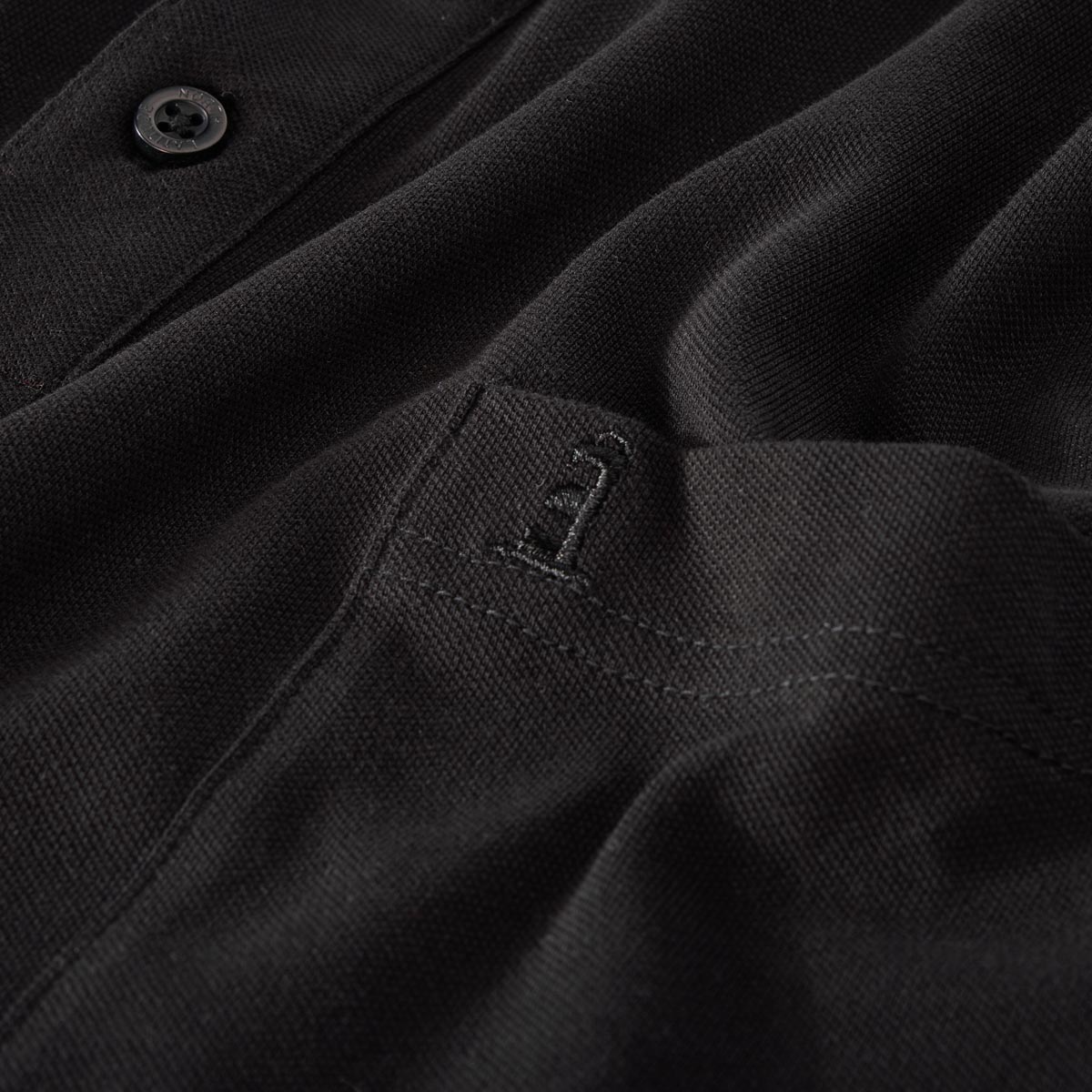 North Poloshirt mit Elasthan schwarz