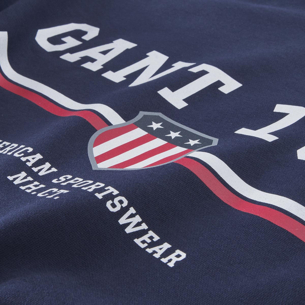 Gant Sweatshirt mit Label-Print dunkelblau