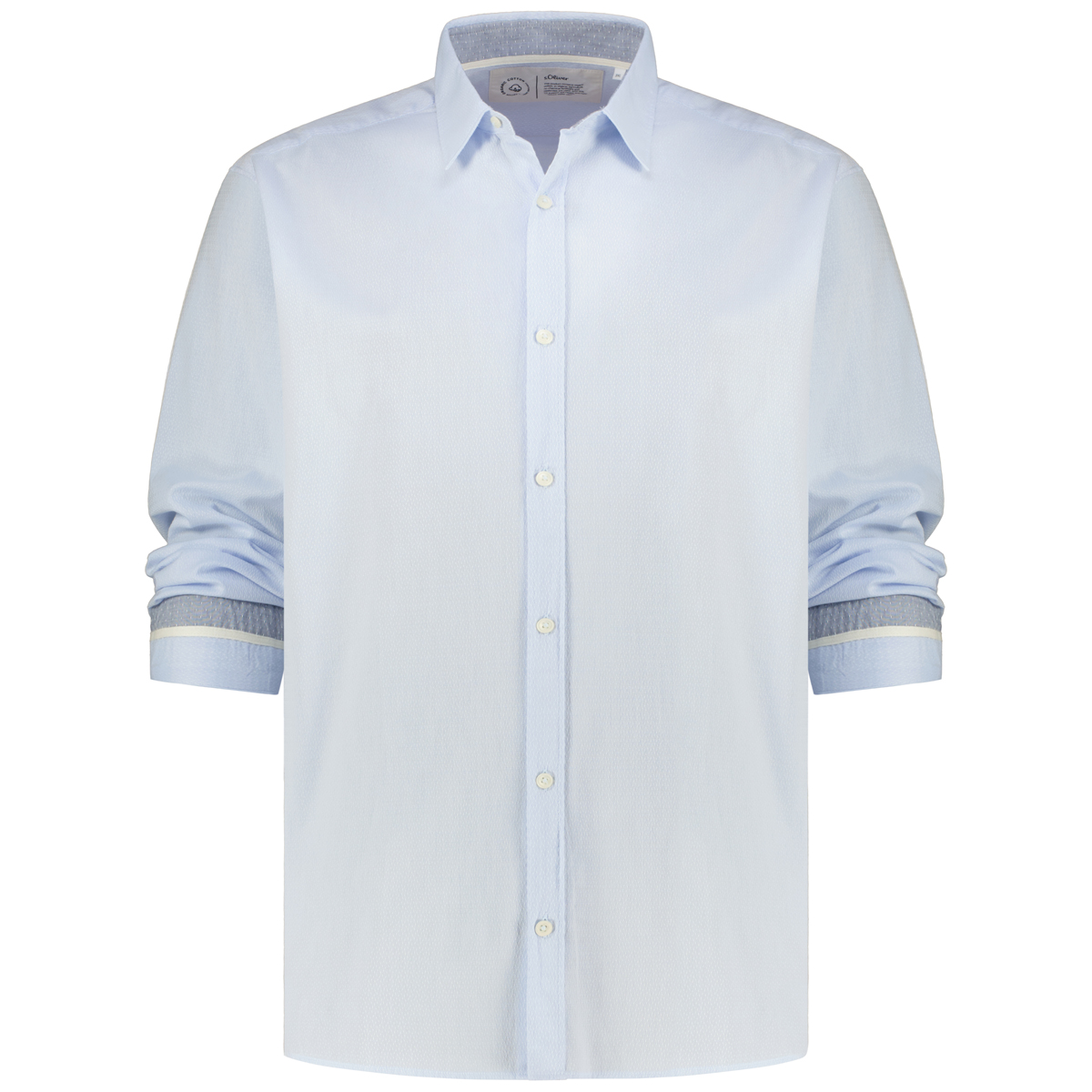 s.Oliver Freizeithemd aus Baumwolle blau