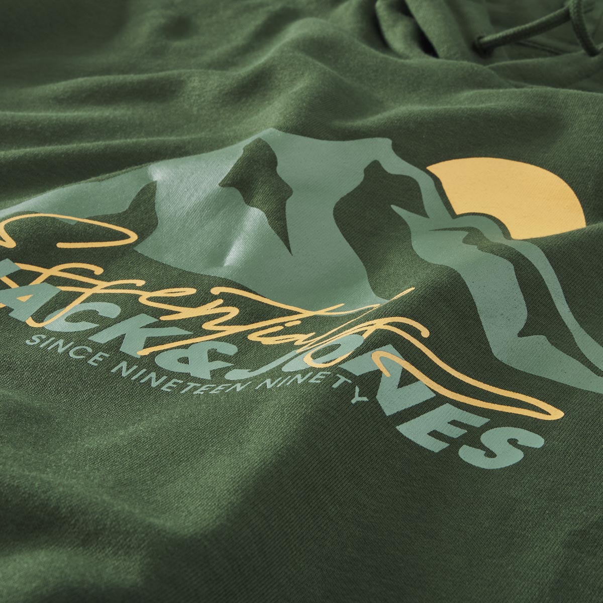 Jack&Jones Hoodie aus Baumwollmischung grün