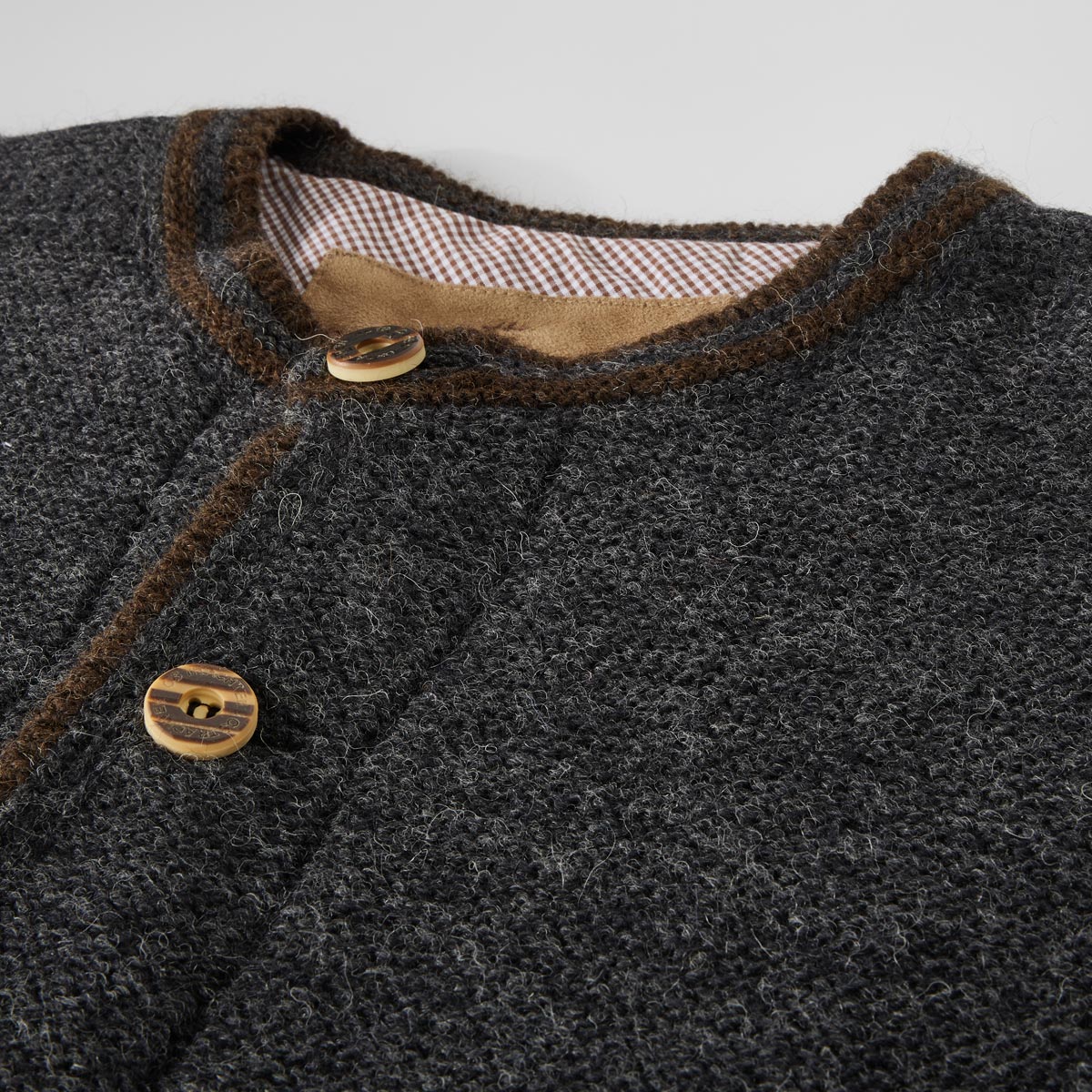 Orbis Trachten-Strickjacke grau