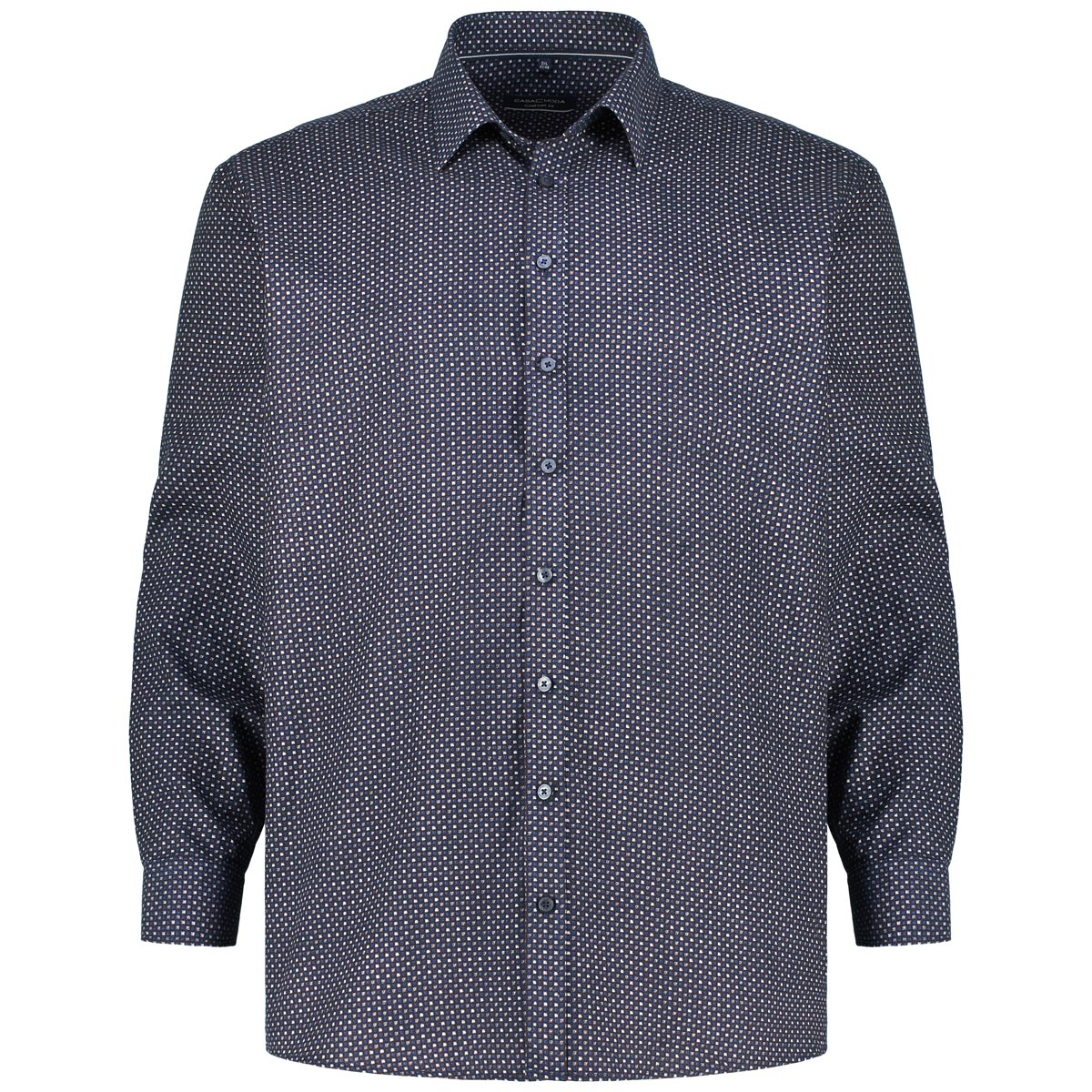 CASA MODA Freizeithemd mit Allover-Muster Farbe blau Größe: 5XL günstig online kaufen