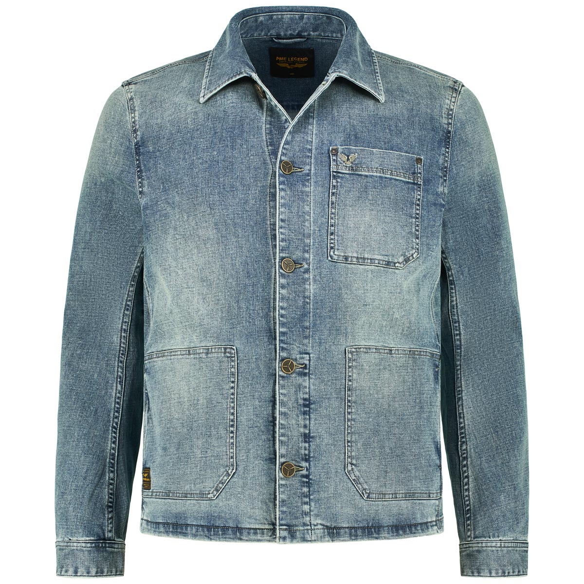 PME LEGEND Jeansjacke mit Stretch Farbe blau Größe: 5XL günstig online kaufen