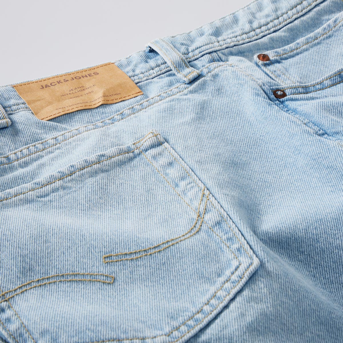 Jack&Jones Jeans-Shorts im 5-Pocket Stil hellblau