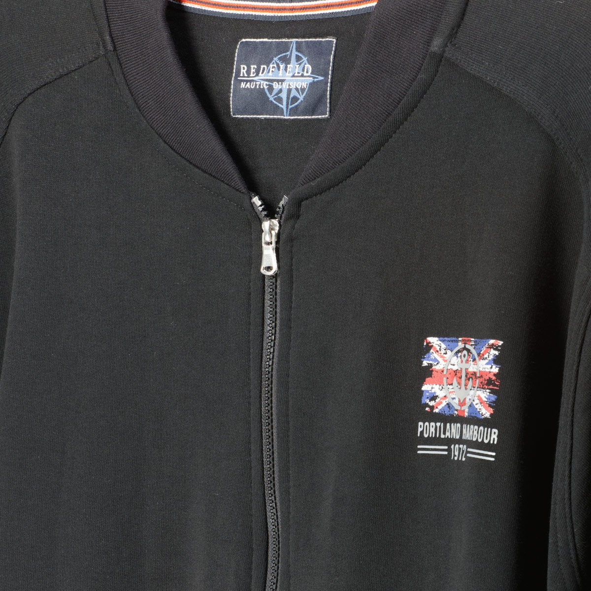 Redfield Sweatjacke aus Baumwollmischung schwarz