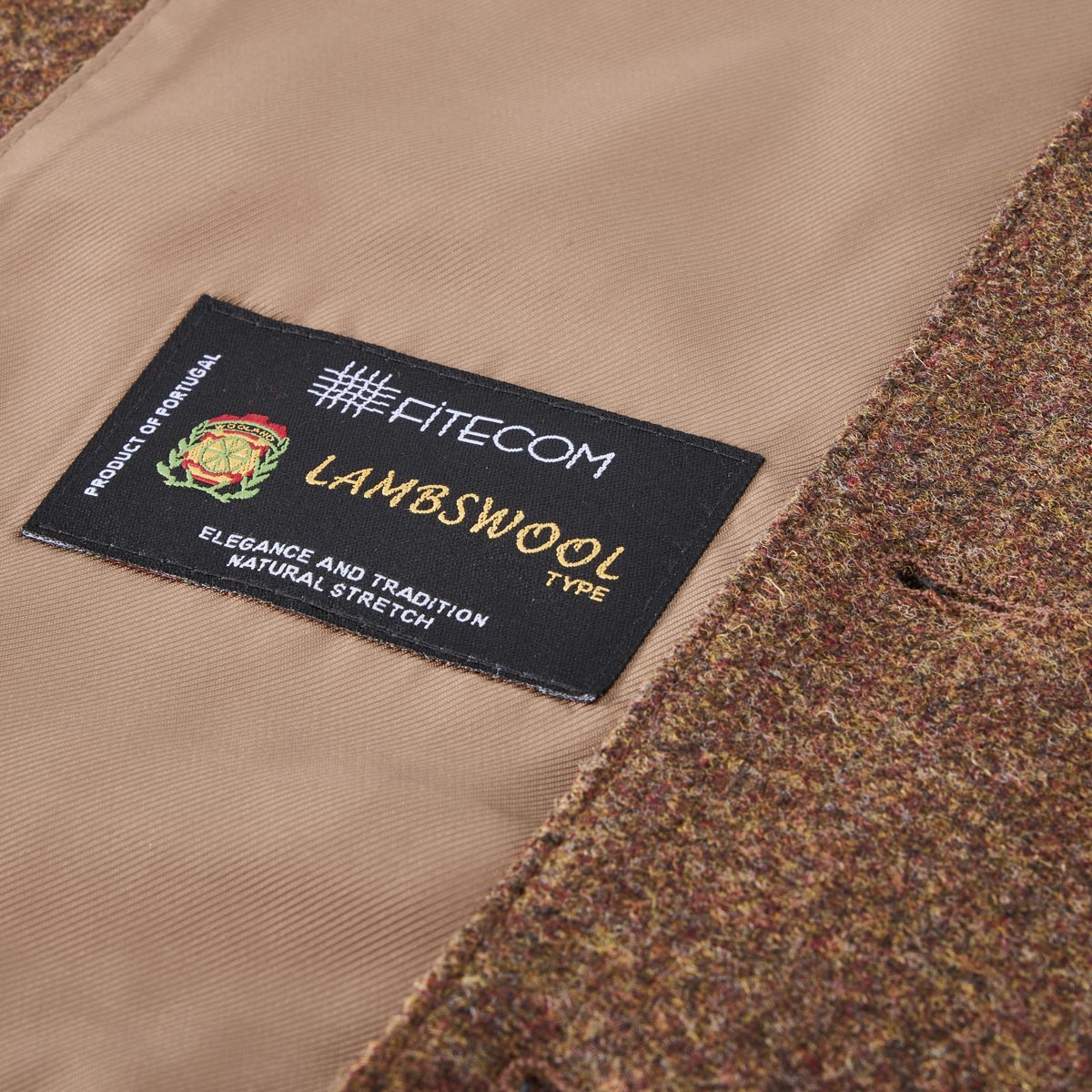 Weis Weste aus Wolle cognac