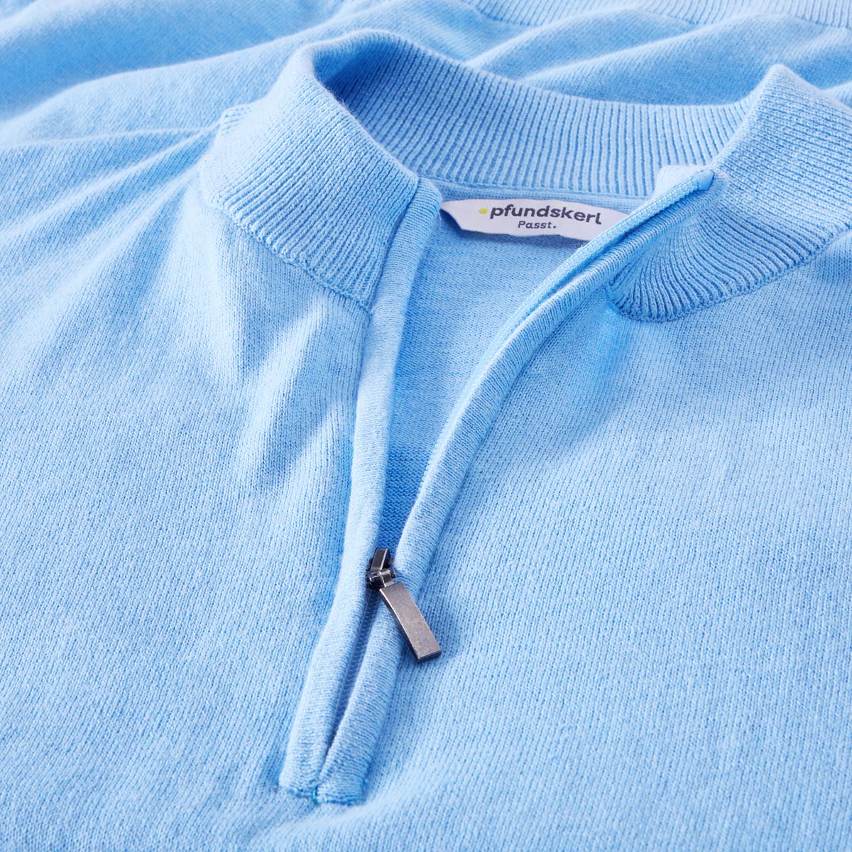 Pfundskerl Feinstrickpullover mit Kaschmir hellblau