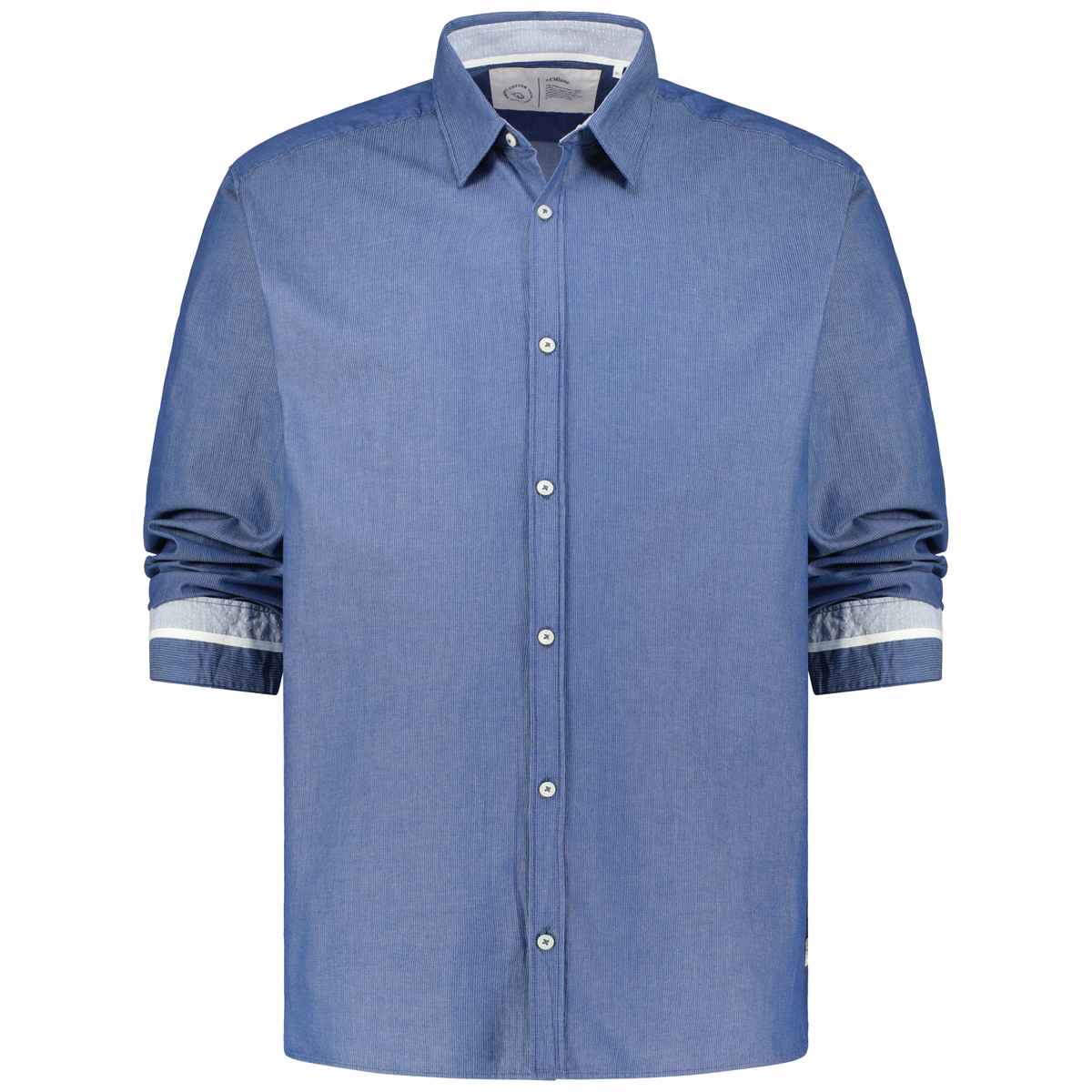 s.Oliver Freizeithemd aus Baumwolle blau