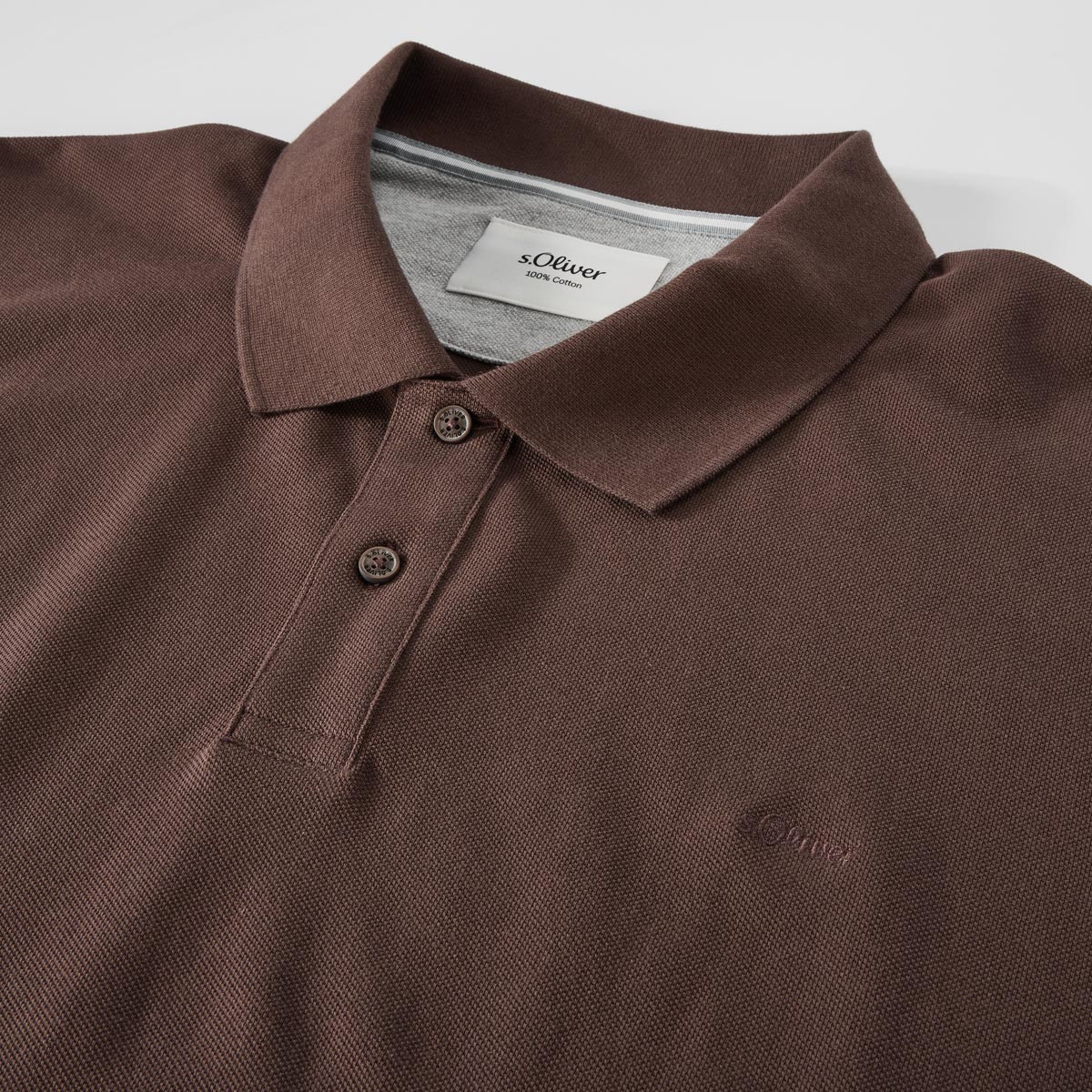 s.Oliver Basic-Poloshirt braun