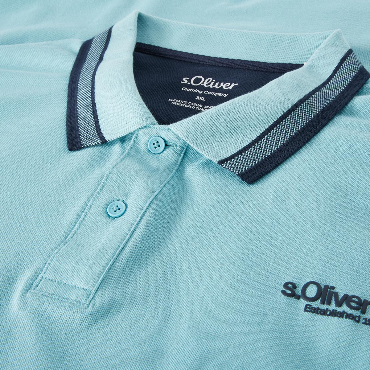 s.Oliver Poloshirt mit Elasthan karibikblau