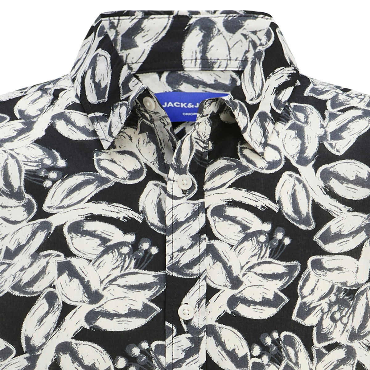 Jack&Jones Freizeithemd aus Baumwolle schwarz