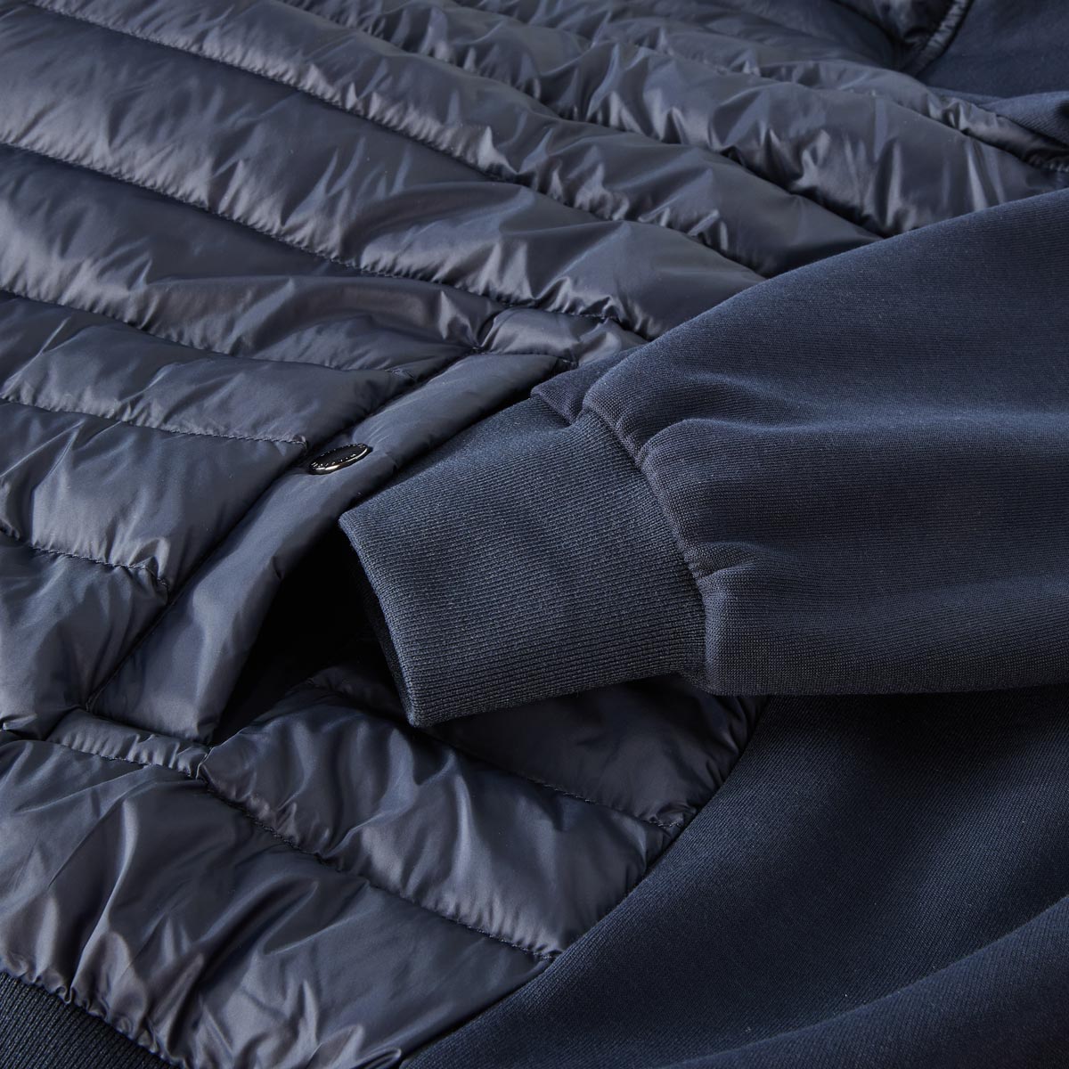 Tommy Hilfiger Sweatjacke mit Stepp-Einsatz marine