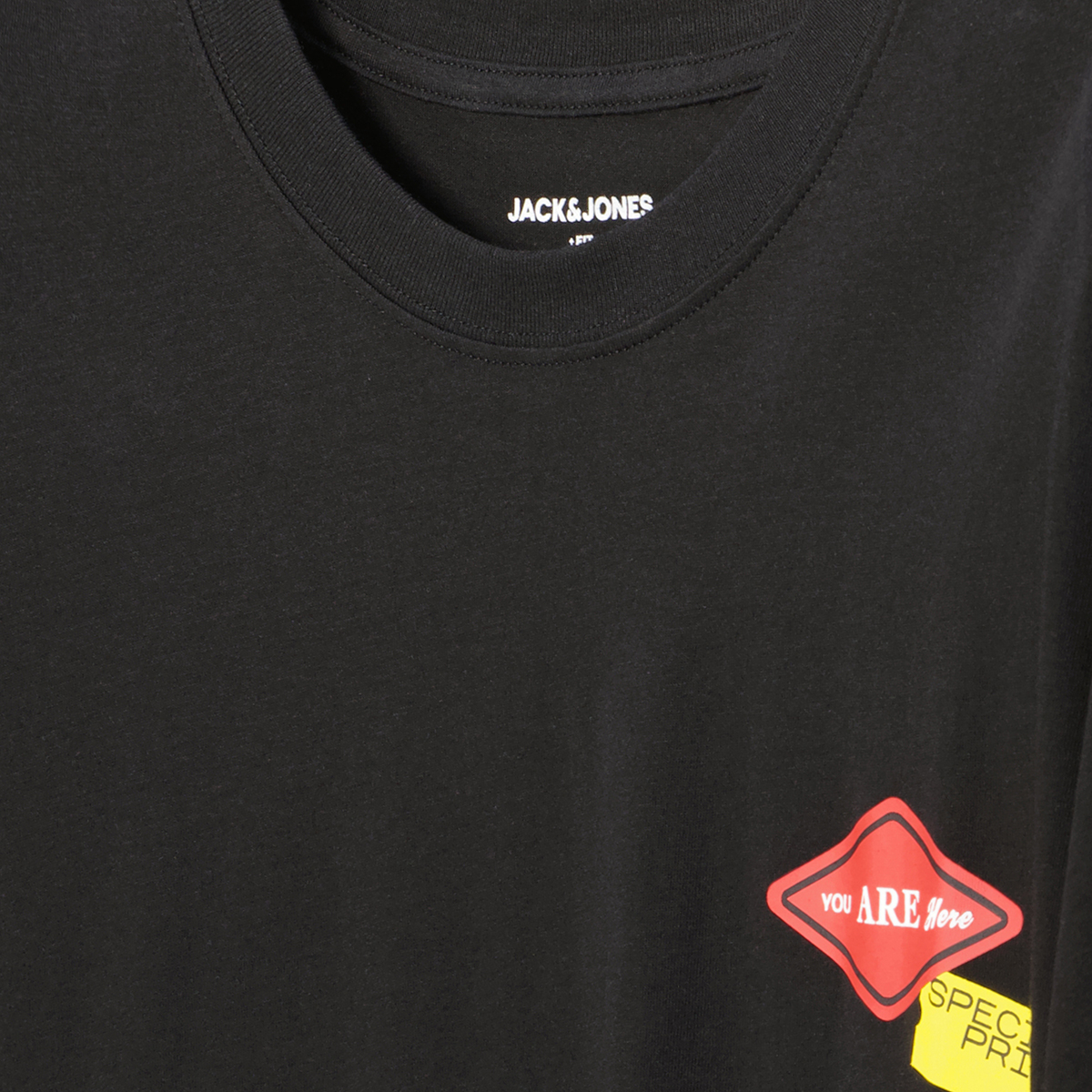 Jack&Jones T-Shirt mit Print auf Vorder- und Rückseite schwarz
