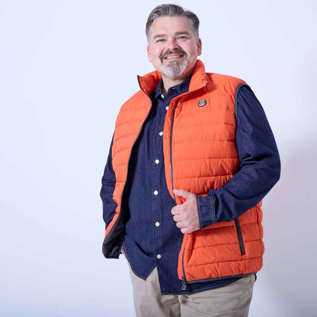 Blue Wave Steppweste "Max", wasser- und windabweisend orange