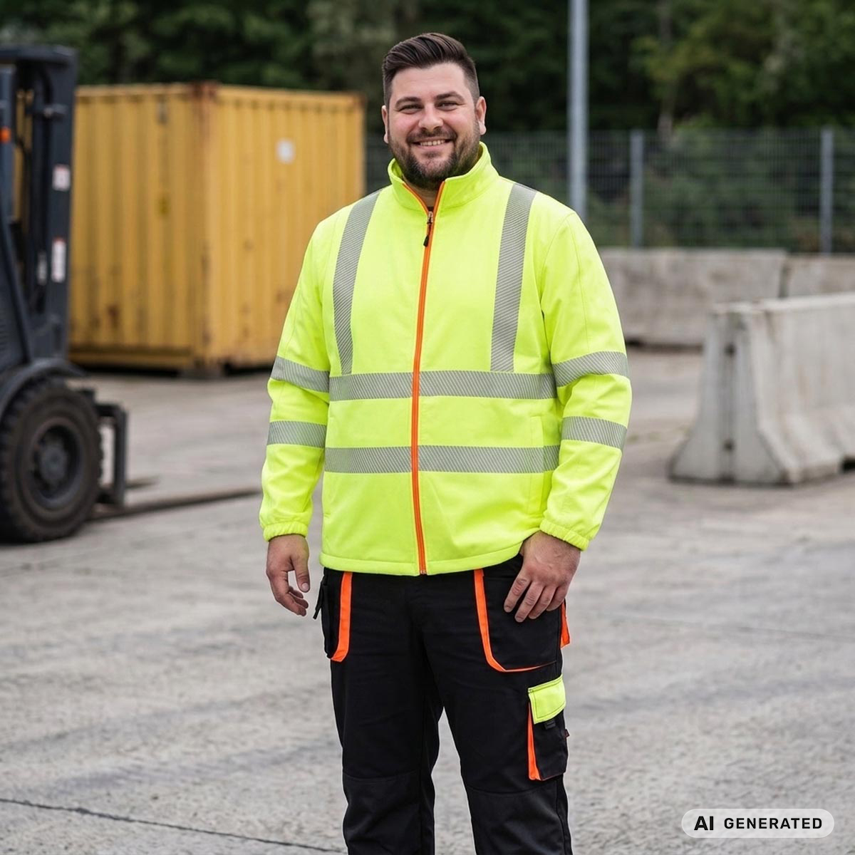 ADAMO Warnschutzjacke aus Softshell gelb