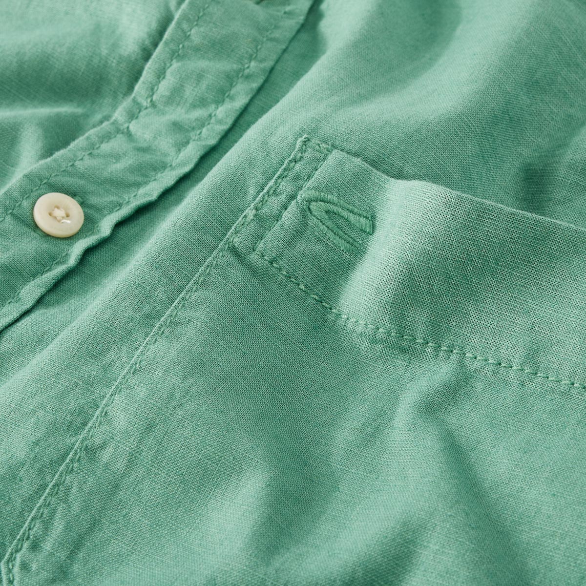 camel active Leinenhemd mit Stretch grün