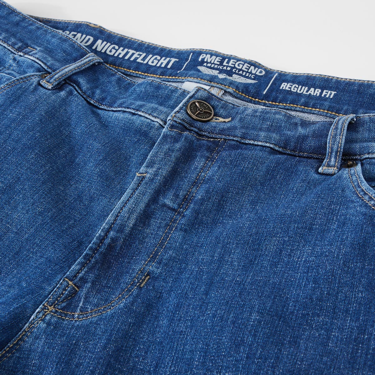PME LEGEND Stretch-Jeans "Nightflight", Regular Fit mittelblau