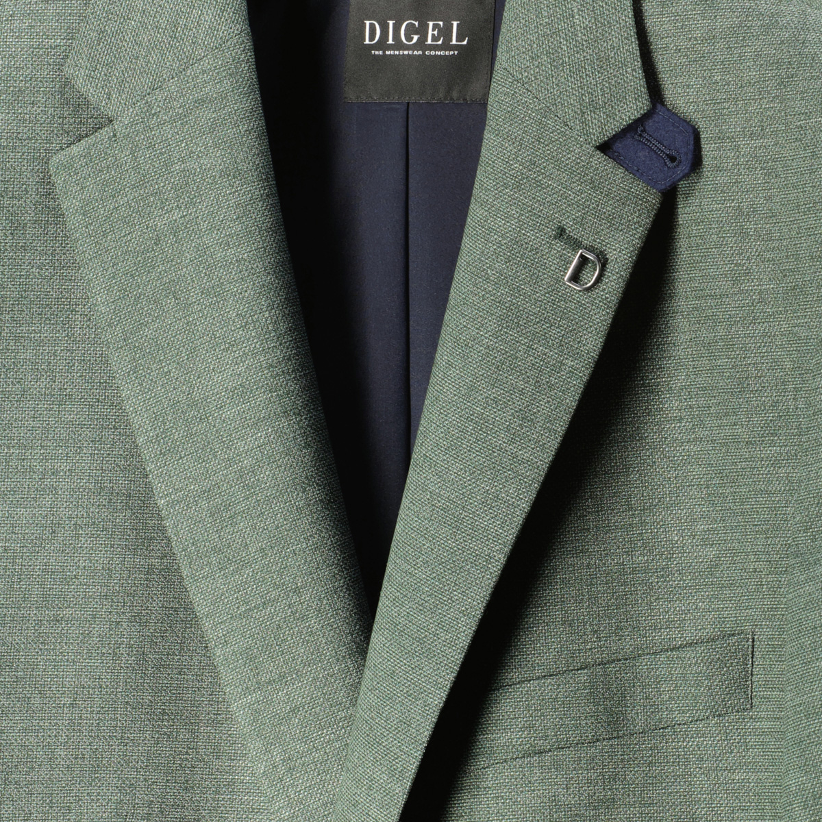 Digel Stretch-Sakko mit feiner Musterung grün